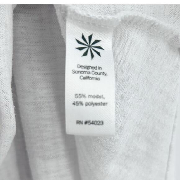 Athleta Tank White Gray Stripe Adjustable Tank Lightweight Activewear Womens  S - Picture 7 of 11